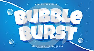 Bubble Burst 3d editable text effect Template
