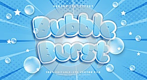 Bubble Burst 3d editable vector text effect Template