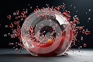 Bubble Burst: An Illustration of the Economic Bubble Bursting. Ai generated