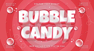 Bubble Candy 3d editable text effect