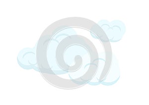 Bubble cartoon cloud vector isolated on white background