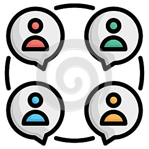 Bubble, chat bubble Vector Icon which can easily modify