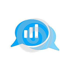 Bubble chat graph message volume icon