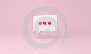 Bubble chat icon on pink background