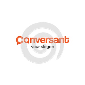 Bubble Chat Message Conversation Logo Sample Design Concept Template