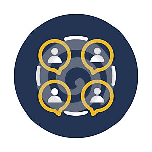 Bubble, chat bubble Vector Icon which can easily modify