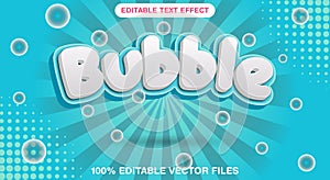 Bubble 3d editable text effect
