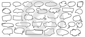 Bubble doodle lines, empty boxes