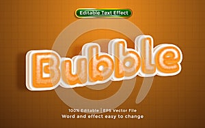 Bubble editable text effect