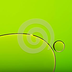 Bubble on green abstract background