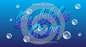 Bubble Gum 3d editable text effect Template