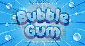 Bubble Gum 3d editable text effect Template