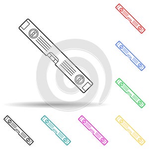 bubble level meter multi color style icon. Simple thin line, outline vector of home repair tool icons for ui and ux, website or