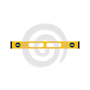 Bubble level tool in a flat style. Ruler. Building and engineering equipment. Measure. Vector illustration