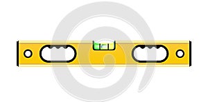 Bubble level tool. Ruler. Building and engineering equipment. Measure. Vector illustration