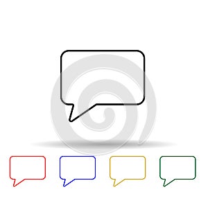 bubble messages multi color style icon. Simple thin line, outline vector of web icons for ui and ux, website or mobile application