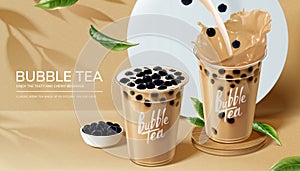 Bubble milk tea ads