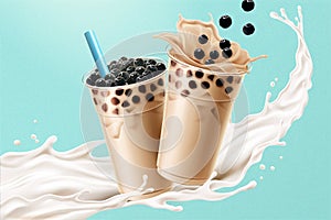 Bubble milk tea ads