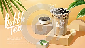 Bubble milk tea advertisement