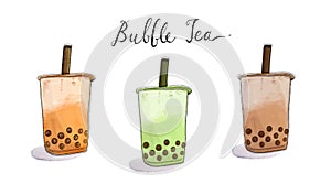 Bubble milk tea, Boba milk tea, Pearl milk tea