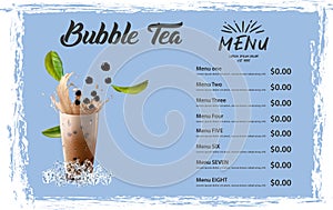 Bubble milk tea, Pearl milk tea , Different sorts of Boba. Yummy drinks