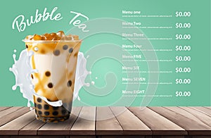 Bubble milk tea, Pearl milk tea , Different sorts of Boba. Yummy drinks