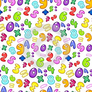 Bubble numbers pattern