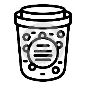 Bubble pearl tea icon outline vector. Boba Asian beverage