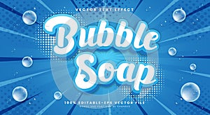 Bubble Soap 3d editable text effect Template