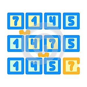 bubble sort algorithm color icon vector illustration