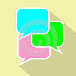 Bubble Speach Flat Icon.