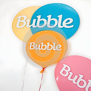 Bubble speech chatting isolated on white