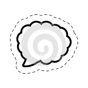 bubble speech cloud cut line