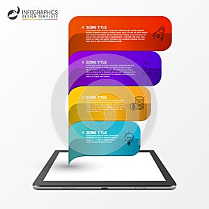 Bubble speech concept. Infographic design template. Vector