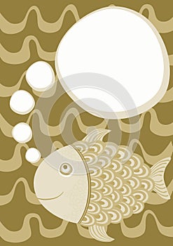 Bubble Speech Fish Greeting Card