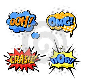 Bubble speech for onomatopoeia and comic book photo