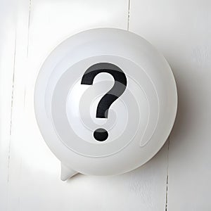 Bubble speech question isolated on white