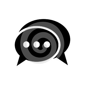 Bubble speech vector icon design template. Wor web or mobile.