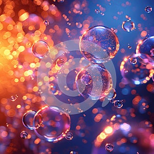 Bubble symphony: vibrant patterns