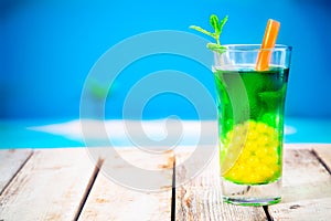 Bubble tea at the beach