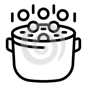 Bubble tea prepare icon outline vector. Asian balls beverage