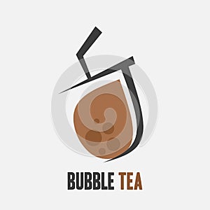 bubble tea vector logo