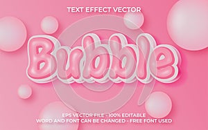 Bubble editable text effect style.