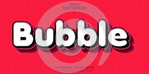 Bubble text effect, editable comic and cartoon text style