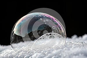 Bubble texture isolated on black