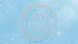 Bubble water bokeh abstract background with blue sky color