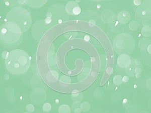 Bubble water bokeh abstract background with soft green color