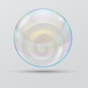 Bubble on a white background. Individual objects. Vector droplet.Soapbubble.