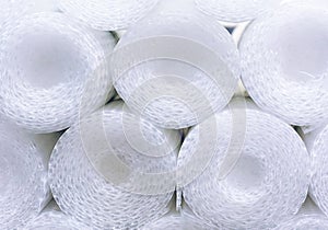 Bubble wrap in rolls. Background of bubble wrap