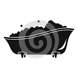 Bubblebath bathtube icon, simple style